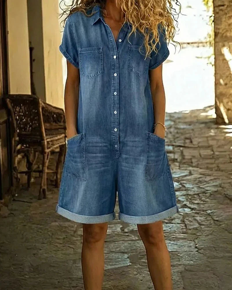 ROUSSEL PARIS | Combinaison en jean avec boutonnage frontal