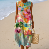 ROUSSEL PARIS | Robe Midi Fleurie Ample Camouflage Ventre Livia