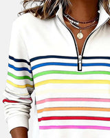 ROUSSEL PARIS | PULL RAYÉ À FERMETURE ÉCLAIR POUR FEMMES