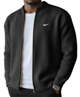 ROUSSEL PARIS | Veste Zippée Côtelée Homme, Col Montant Stretch