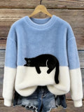 ROUSSEL PARIS | Pull Oversize Doux à Motif Chat