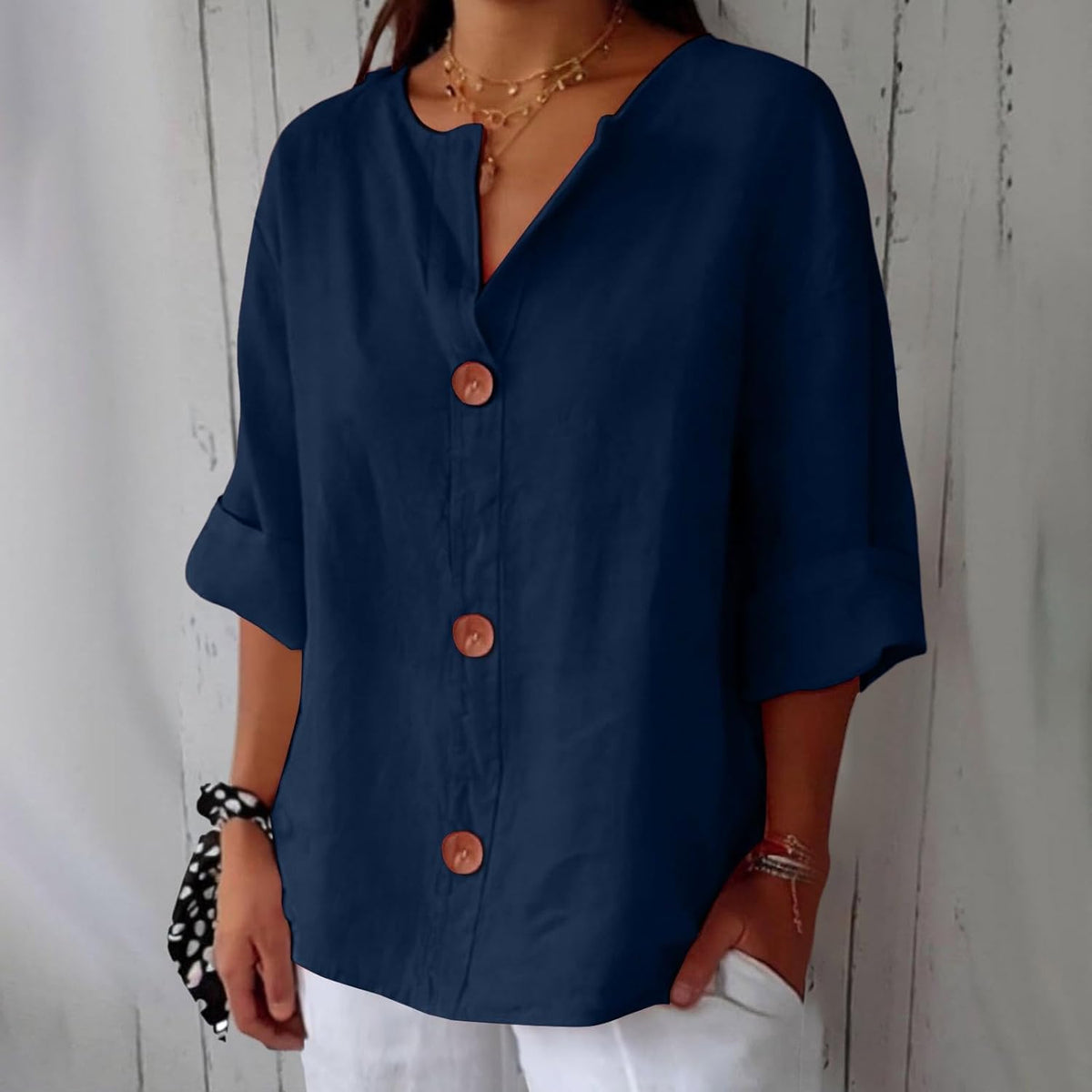 ROUSSEL PARIS | CHEMISE À COL EN V POUR FEMMES