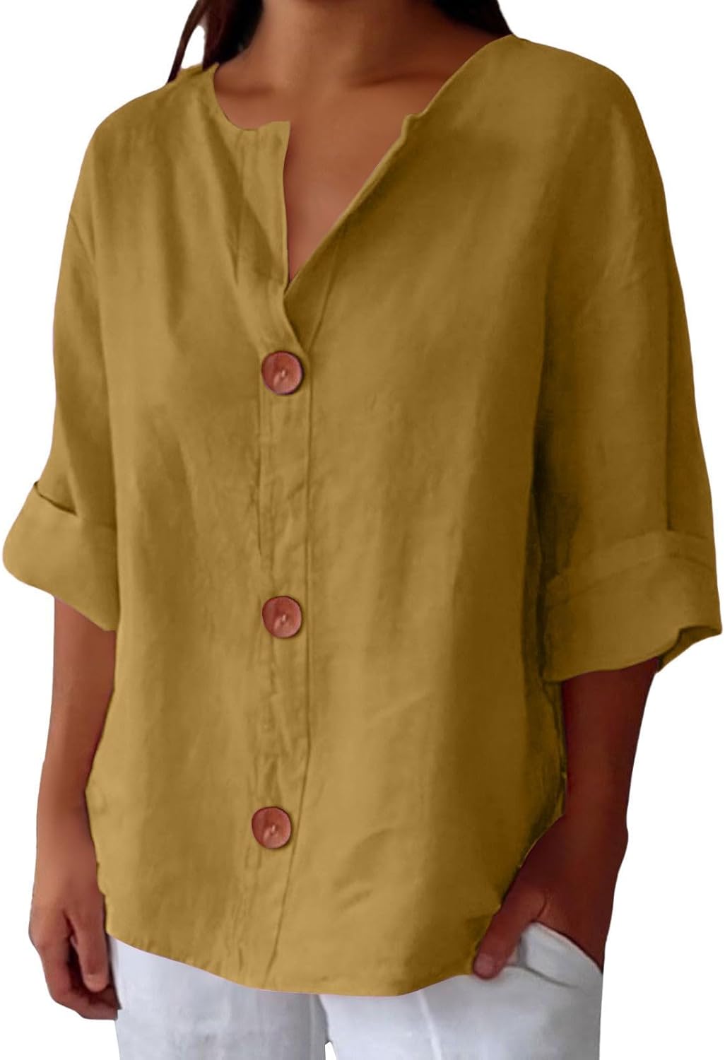 ROUSSEL PARIS | CHEMISE À COL EN V POUR FEMMES
