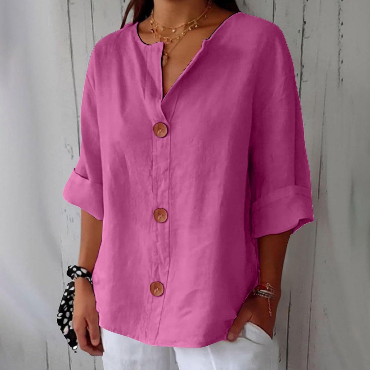 ROUSSEL PARIS | CHEMISE À COL EN V POUR FEMMES