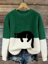 ROUSSEL PARIS | Pull Oversize Élégant avec Chat