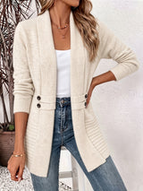 ROUSSEL PARIS | Cardigan Femme Élégant - Devant Ouvert & Taille Cintrée