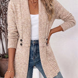 ROUSSEL PARIS | Cardigan Femme Élégant - Devant Ouvert & Taille Cintrée