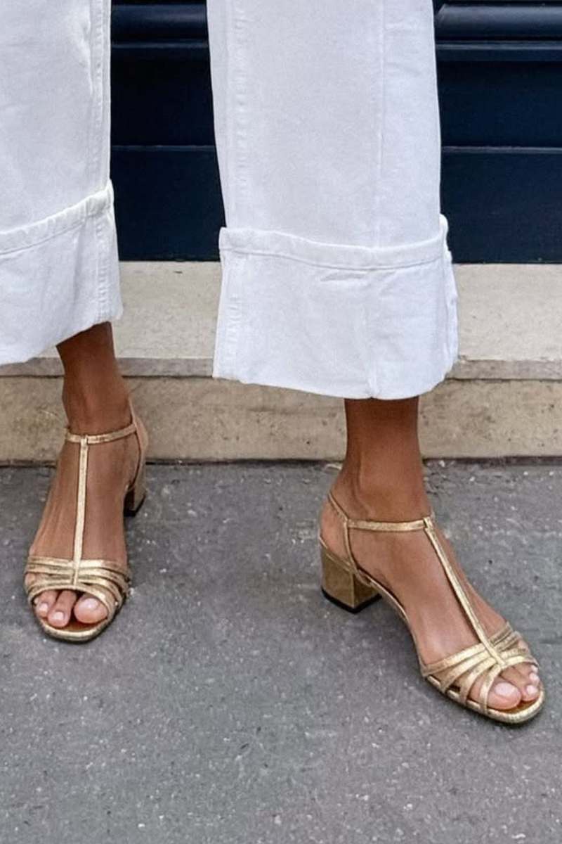 ROUSSEL PARIS | Sandales Dorées Élégance Quotidienne