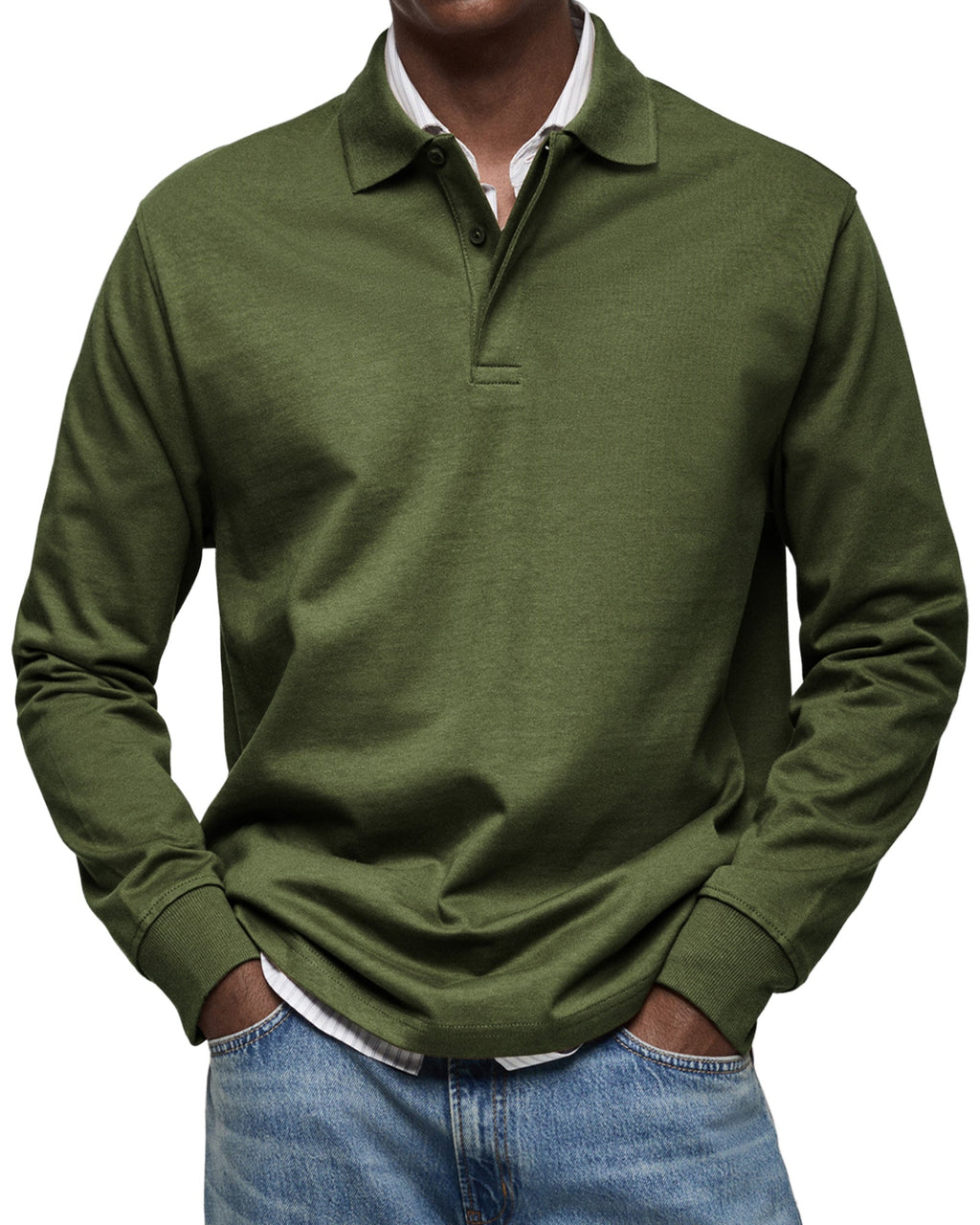 LAURENT MONACO | POLO ÉLÉGANT À MANCHES LONGUES POUR HOMME