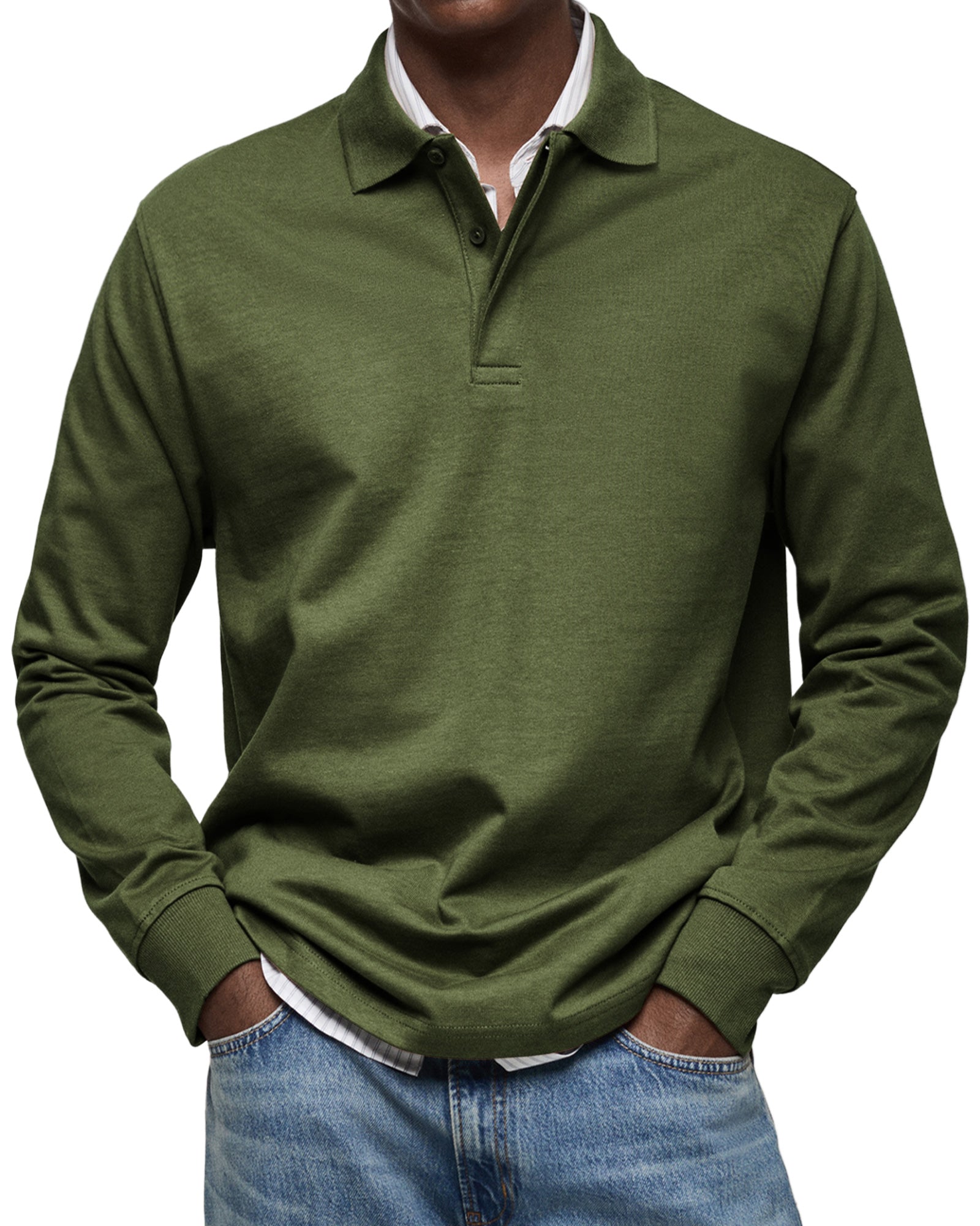 LAURENT MONACO | POLO ÉLÉGANT À MANCHES LONGUES POUR HOMME