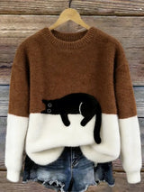 ROUSSEL PARIS | Pull Oversize Élégant avec Chat