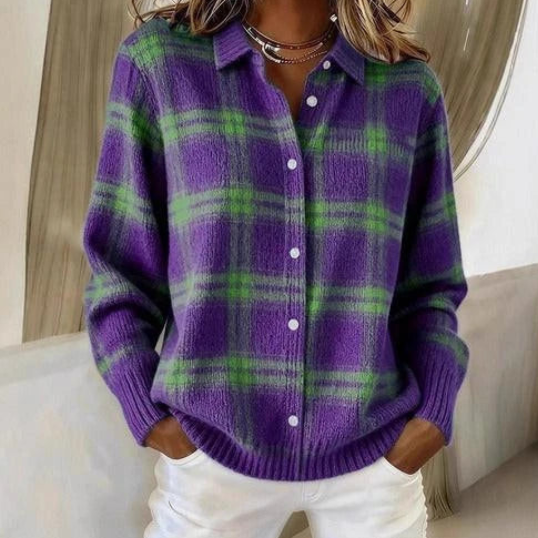 ROUSSEL PARIS | Cardigan tricoté à carreaux