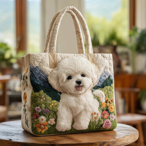 ROUSSEL PARIS | Sac matelassé artisanal motif chiens