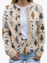 ROUSSEL PARIS | CARDIGAN MOTIF CHAT POUR FEMME