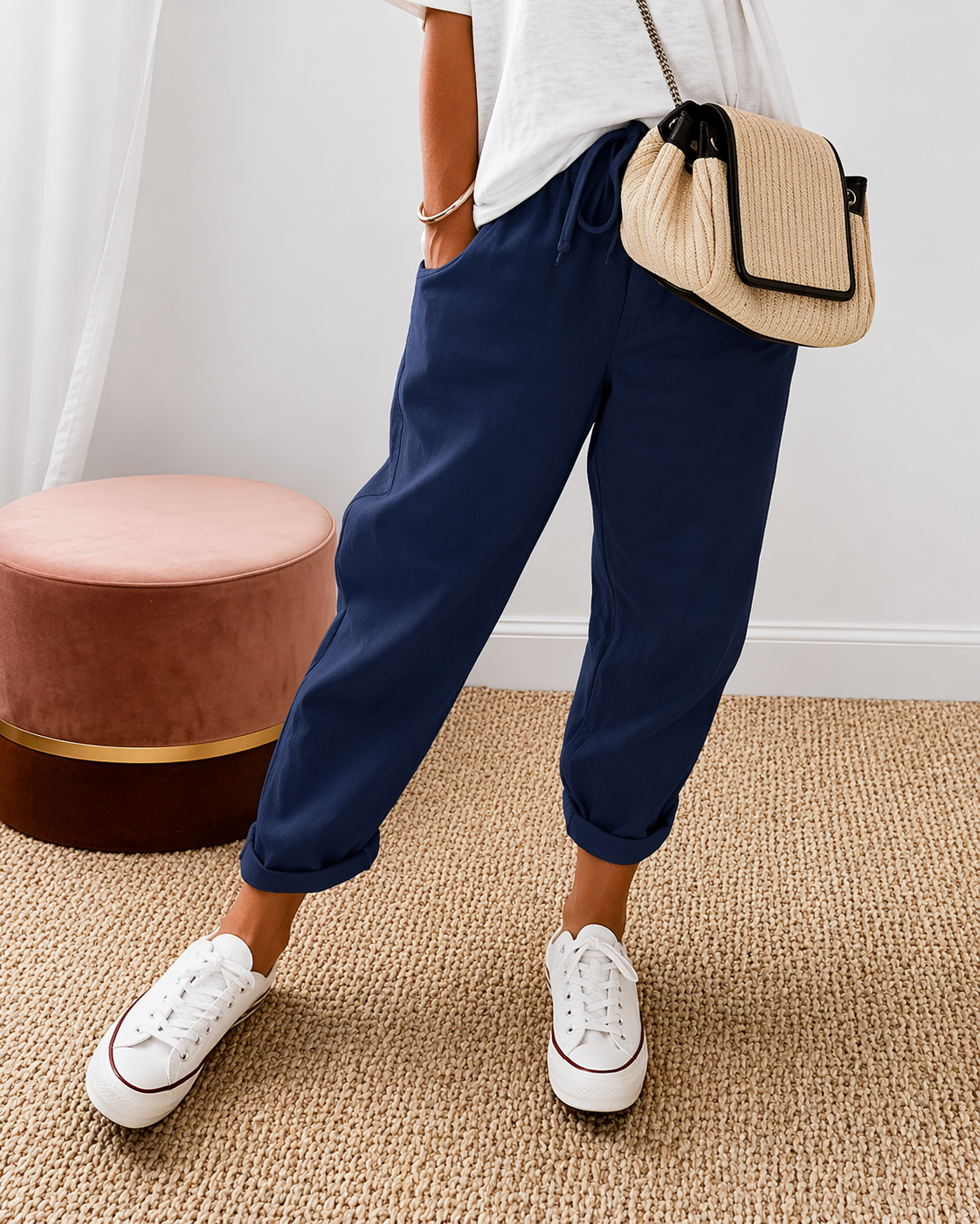 ROUSSEL PARIS | PANTALON LIN DÉTENDU POUR FEMMES