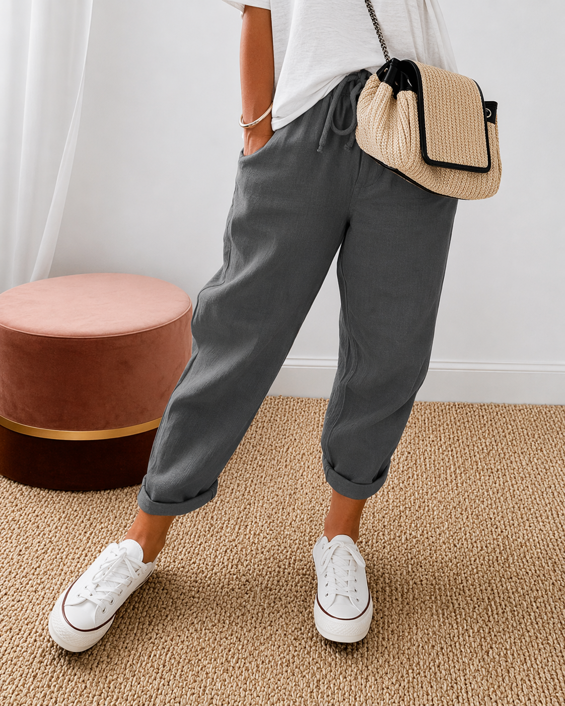 ROUSSEL PARIS | PANTALON LIN DÉTENDU POUR FEMMES