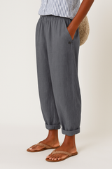 MOREAU LYON | PANTALON FUSELÉ EN LIN MÉLANGÉ POUR FEMMES