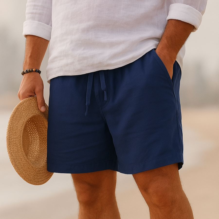 ROUSSEL PARIS | Short en Lin Élégant à Ceinture Élastique