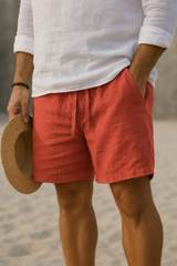ROUSSEL PARIS | Short en Lin Élégant à Ceinture Élastique