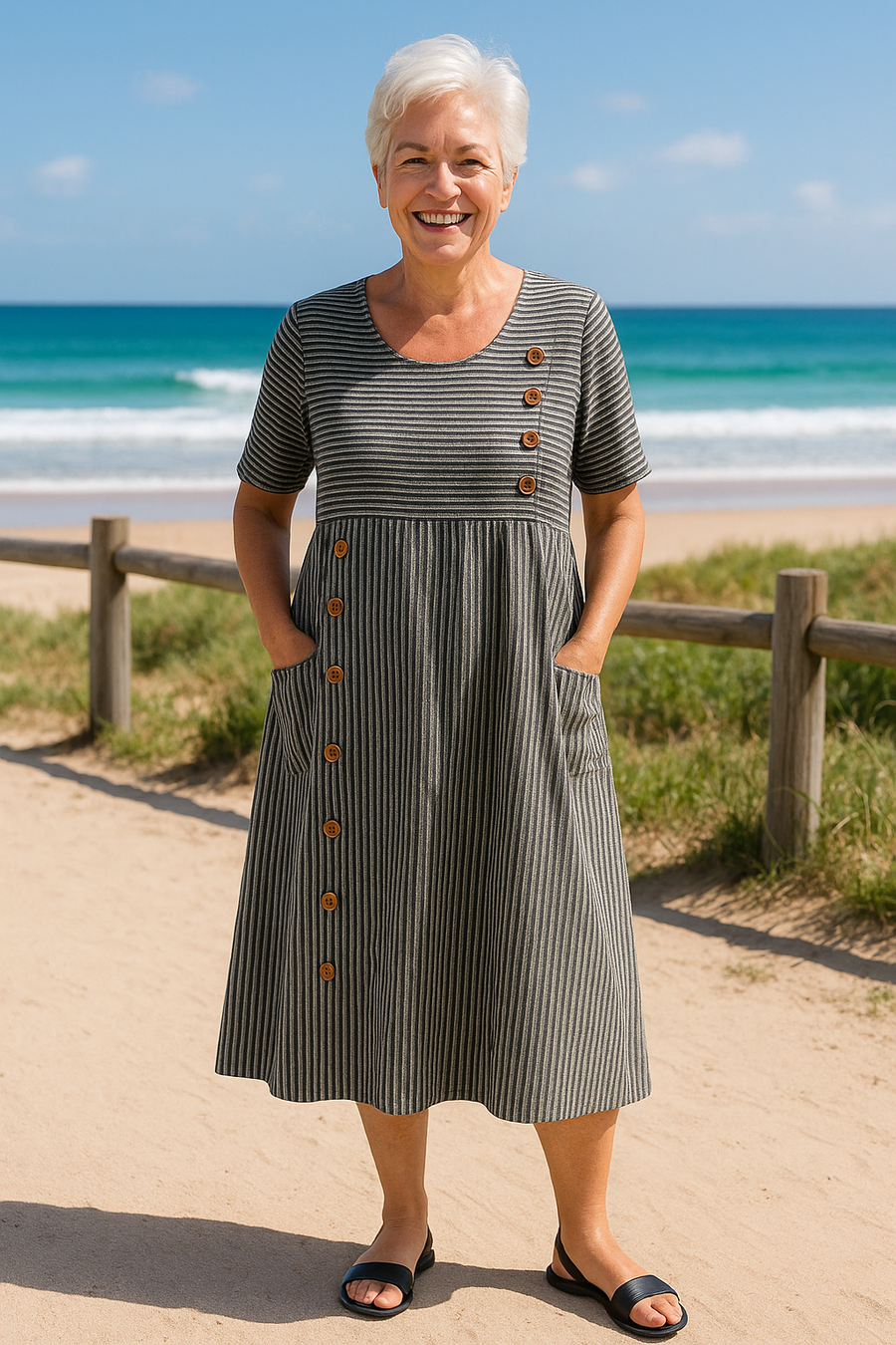 MOREAU LYON | ROBE MIDI A-LINE POUR FEMMES