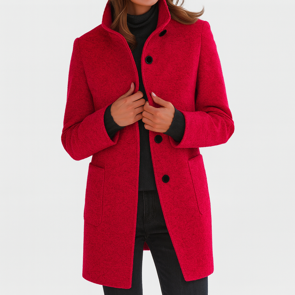 ROUSSEL PARIS | Manteau en Laine à Col Montant