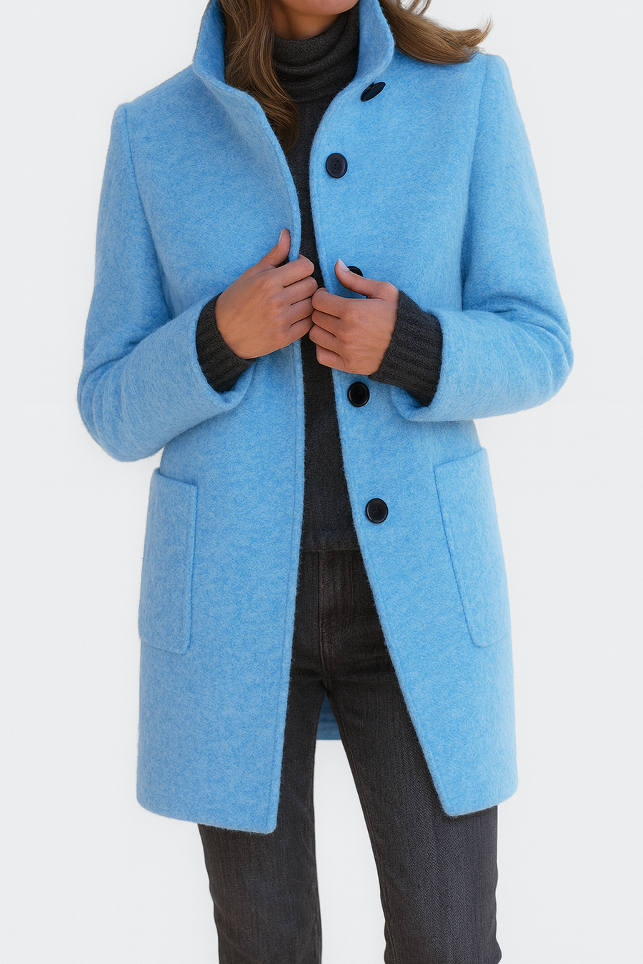 ROUSSEL PARIS | Manteau en Laine à Col Montant