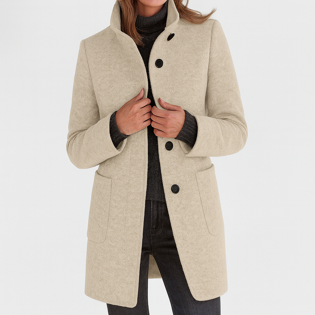 ROUSSEL PARIS | Manteau en Laine à Col Montant