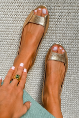 ROUSSEL PARIS | Sandales Dorées Confort Chic