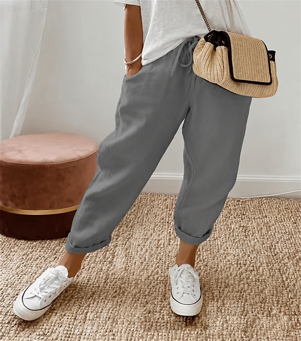 ROUSSEL PARIS | PANTALON LIN DÉTENDU POUR FEMMES