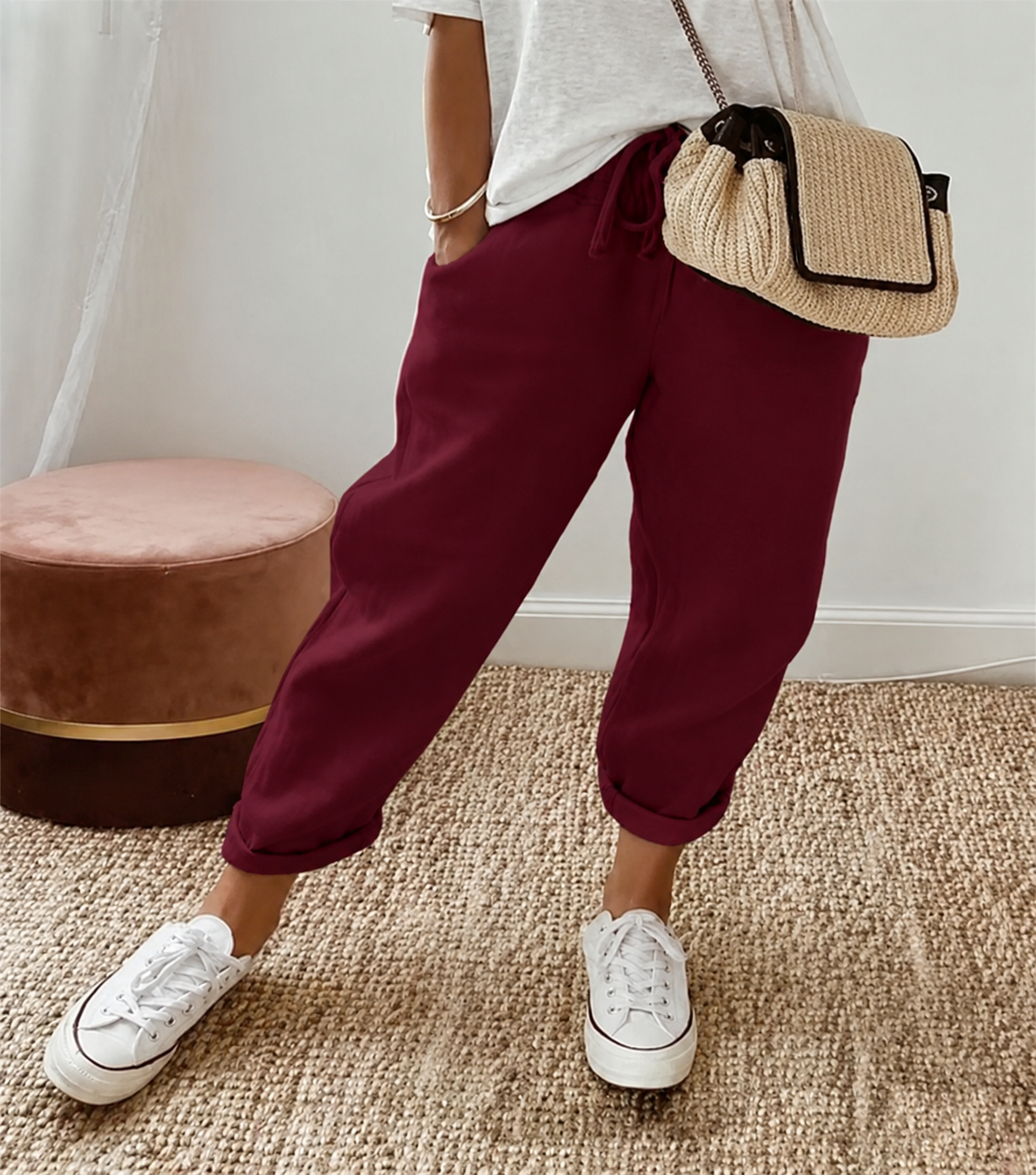 ROUSSEL PARIS | PANTALON LIN DÉTENDU POUR FEMMES
