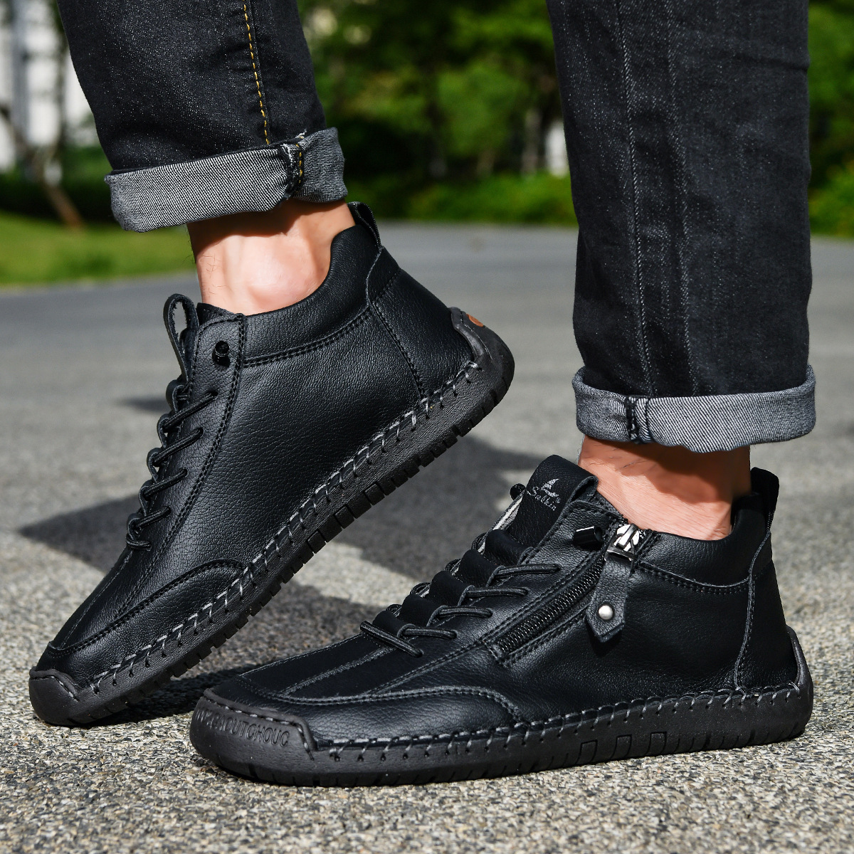 ROUSSEL PARIS | CHAUSSURES EN NABUK AVEC ZIP POUR HOMME