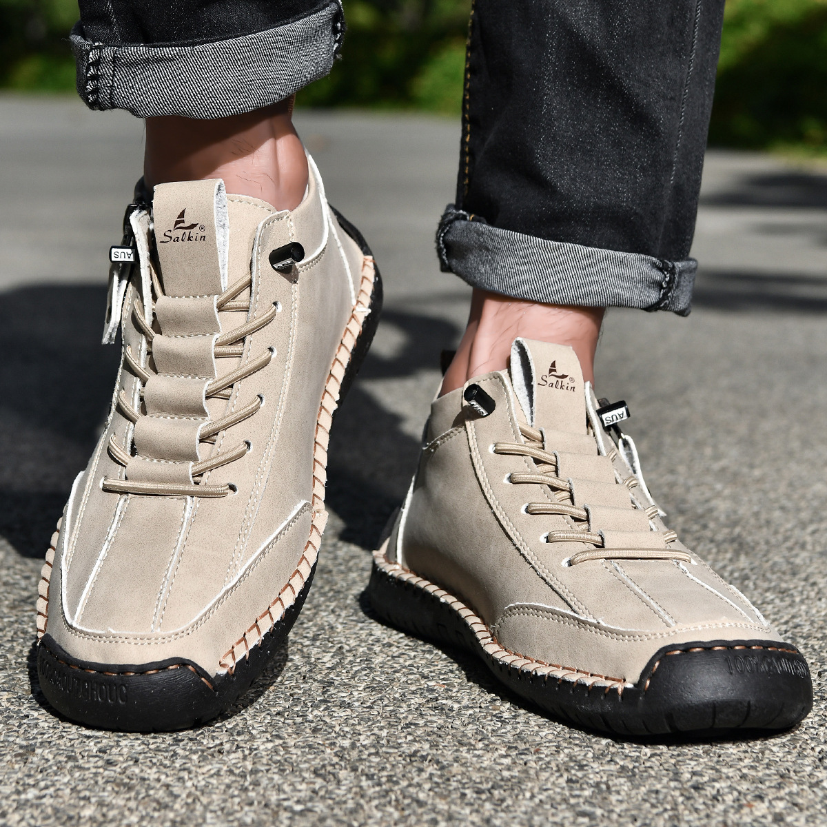 ROUSSEL PARIS | CHAUSSURES EN NABUK AVEC ZIP POUR HOMME