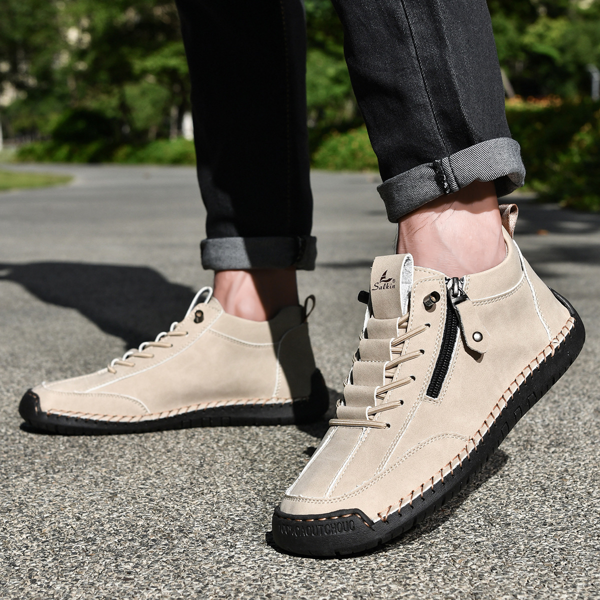 ROUSSEL PARIS | CHAUSSURES EN NABUK AVEC ZIP POUR HOMME