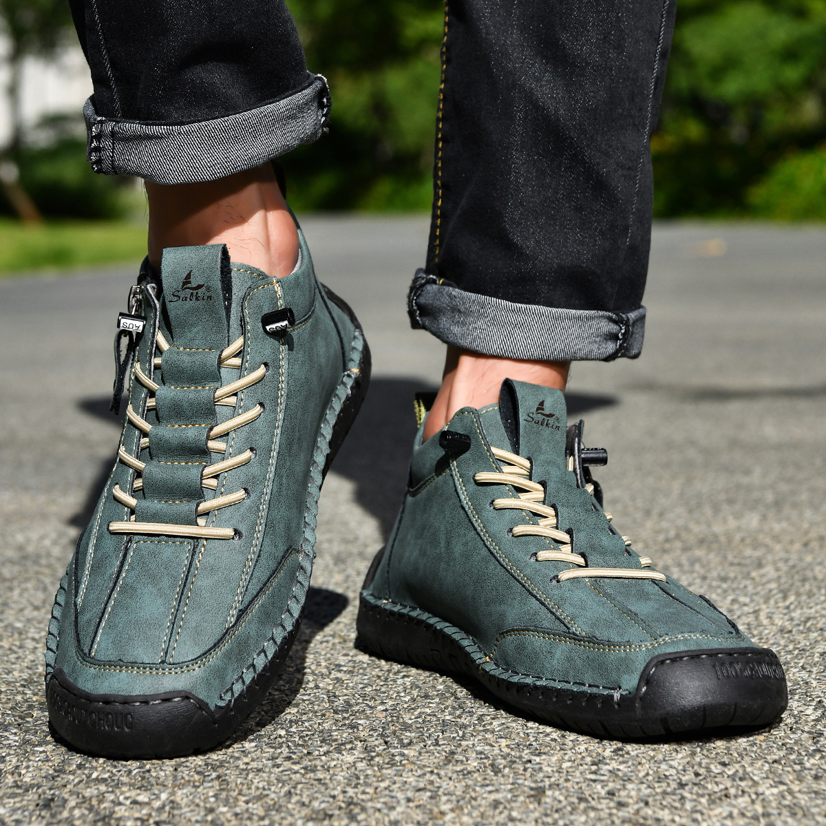 ROUSSEL PARIS | CHAUSSURES EN NABUK AVEC ZIP POUR HOMME
