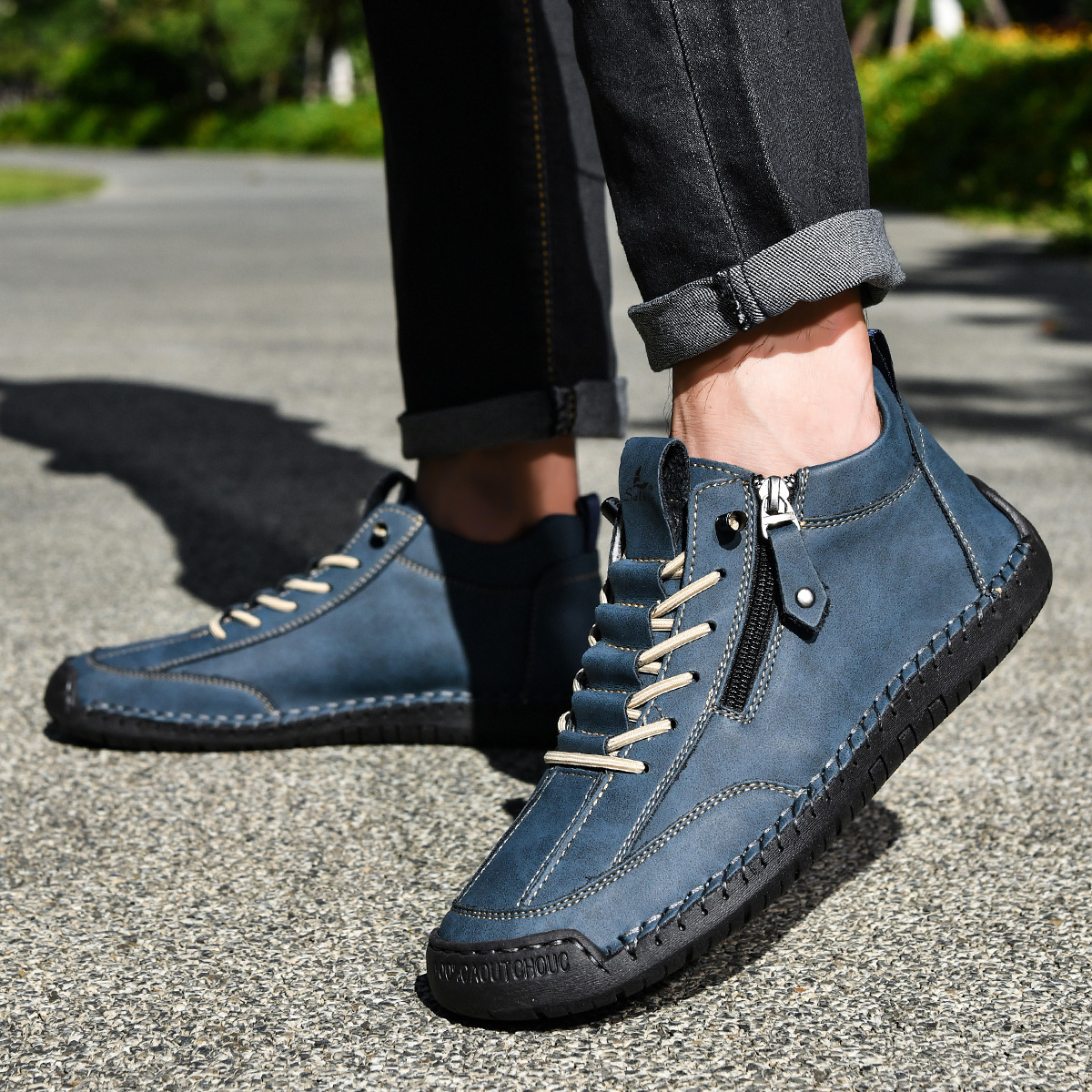 ROUSSEL PARIS | CHAUSSURES EN NABUK AVEC ZIP POUR HOMME