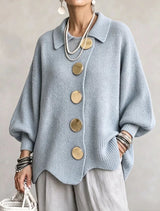 ROUSSEL PARIS | Cardigan Oversize à Col avec Gros Boutons Métalliques