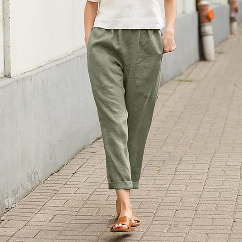 ROUSSEL PARIS | PANTALON DROIT D'ÉTÉ POUR FEMMES