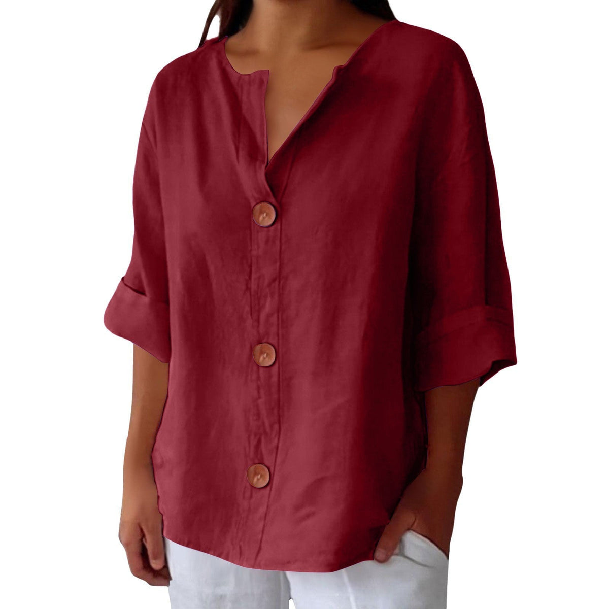 ROUSSEL PARIS | CHEMISE À COL EN V POUR FEMMES