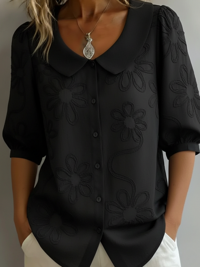 ROUSSEL PARIS | BLOUSE FLORALE COL ROND POUR FEMMES