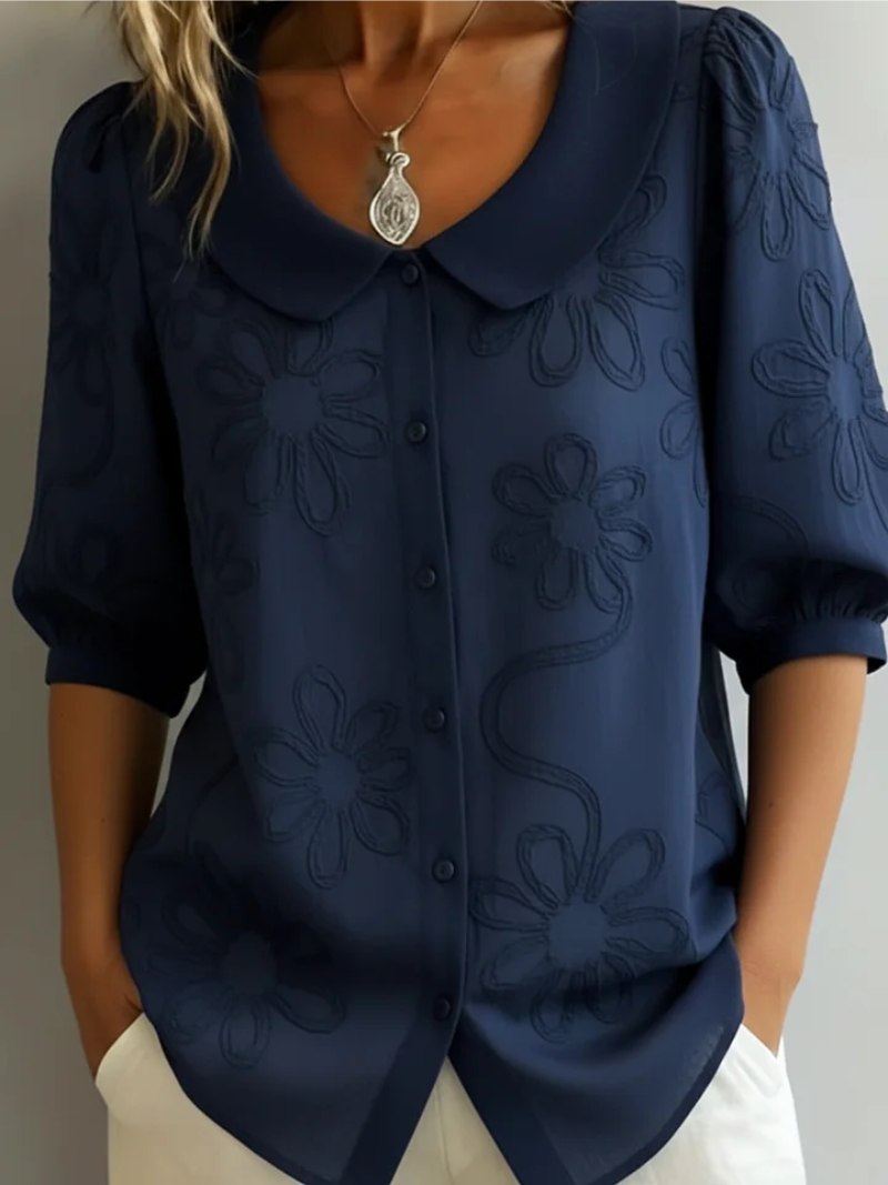 ROUSSEL PARIS | BLOUSE FLORALE COL ROND POUR FEMMES