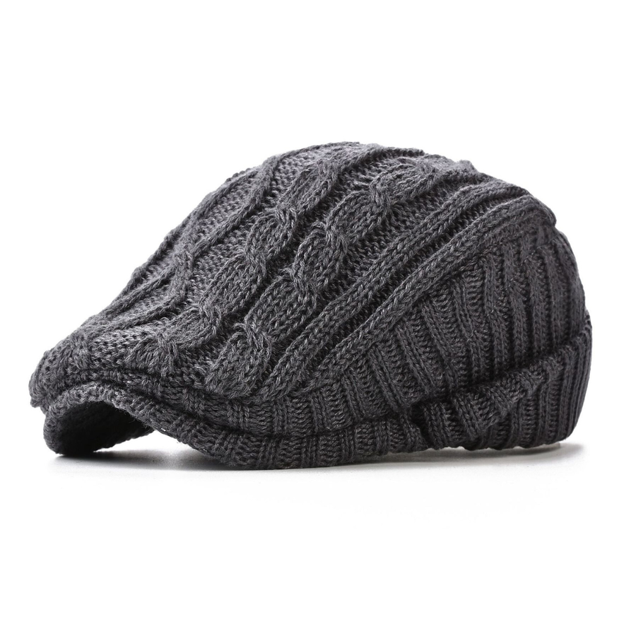 ROUSSEL PARIS | Bonnet plat homme en maille torsadée