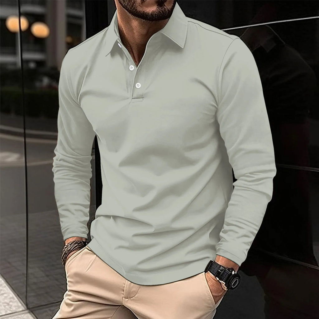 LAURENT MONACO | POLO CLASSICA À MANCHES LONGUES POUR HOMME