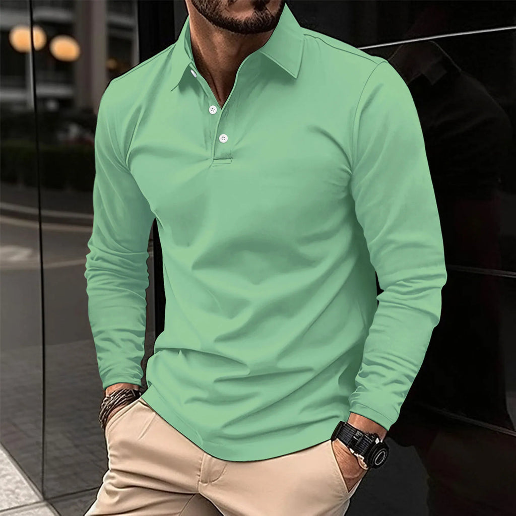 LAURENT MONACO | POLO CLASSICA À MANCHES LONGUES POUR HOMME