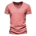 LAURENT MONACO | T-SHIRT COL V EN COTON POUR HOMME