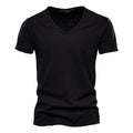 LAURENT MONACO | T-SHIRT COL V EN COTON POUR HOMME