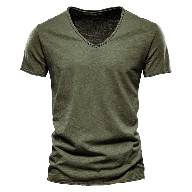 ROUSSEL PARIS | T-SHIRT COL V EN COTON POUR HOMME