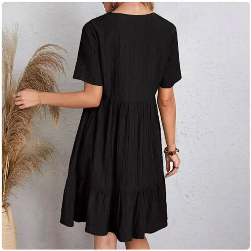 ROUSSEL PARIS | ROBE D'ÉTÉ ÉLÉGANTE À MANCHES COURTES POUR FEMME