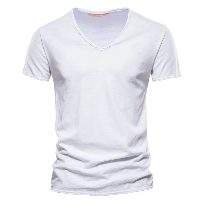 ROUSSEL PARIS | T-SHIRT COL V EN COTON POUR HOMME