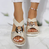 ROUSSEL PARIS | SANDALES CLASSIQUES À TALON COMPENSÉ POUR FEMMES