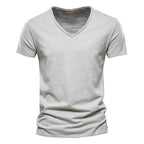 LAURENT MONACO | T-SHIRT COL V EN COTON POUR HOMME
